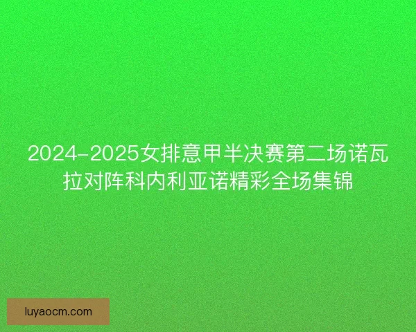 2024-2025女排意甲半决赛第二场诺瓦拉对阵科内利亚诺精彩全场集锦