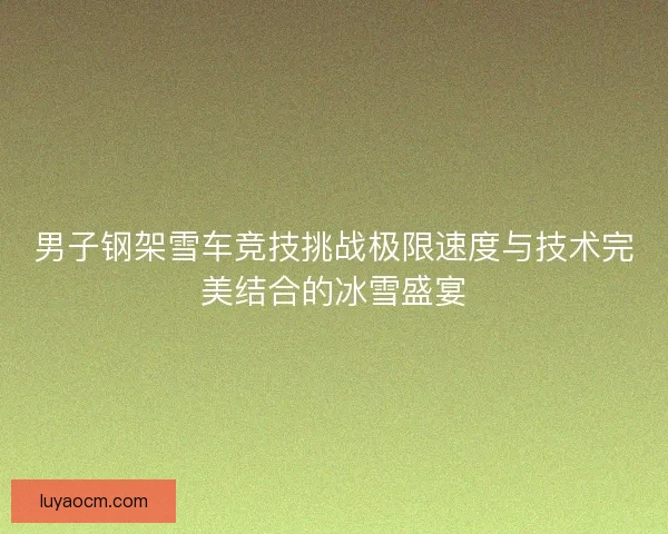 男子钢架雪车竞技挑战极限速度与技术完美结合的冰雪盛宴